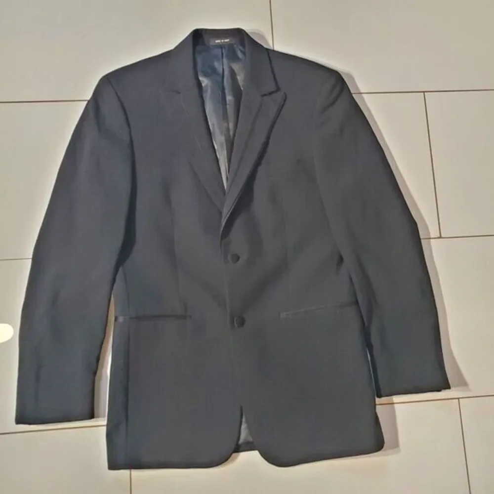 PERRI ELLIS GENO'S WOOL BLAZER BLACK LONG SLEEVE SIZE 35R